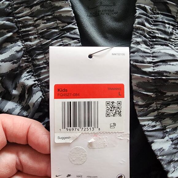 NEW Nike‎ One black cheetah animal print training shorts lined kids girls size L - Picture 5 of 5